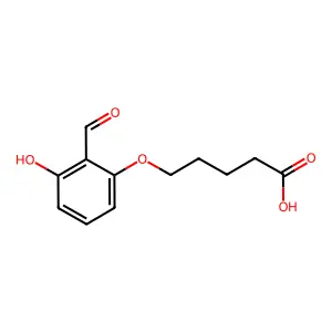 5-(2-甲酰基-3-羟基苯氧基)戊酸 structure
