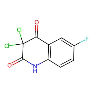 3,3-dichloro-6-fluoro-1H-quinoline-2,4-dione structure
