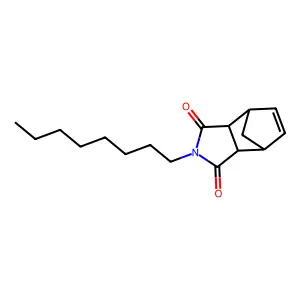 1,2,3,6-tetrahydro-N-octyl-3,6-methanophthalimide structure