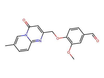 3-Methoxy-4-[(7-methyl-4-oxopyrido[1,2-a]pyrimidin-2-yl)methoxy]benzaldehyde structure