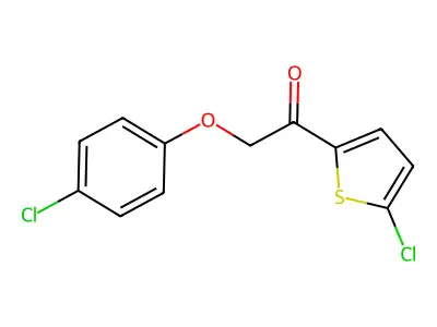 2-(4-Chlorophenoxy)-1-(5-chlorothiophen-2-yl)ethan-1-one structure