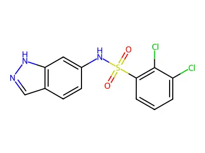 2,3-dichloro-N-(1H-indazol-6-yl)benzenesulfonamide structure