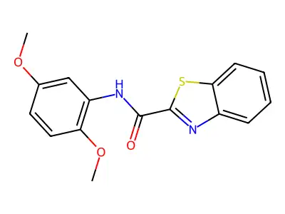 N-(2,5-dimethoxyphenyl)-2-benzothiazolecarboxamide structure