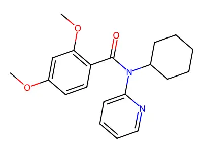 N-cyclohexyl-2,4-dimethoxy-N-pyridin-2-ylbenzamide structure