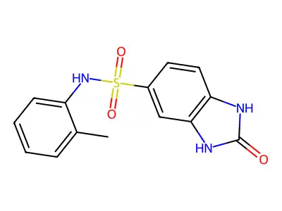 2-oxo-N-(o-tolyl)-2,3-dihydro-1H-benzo[d]imidazole-5-sulfonamide structure