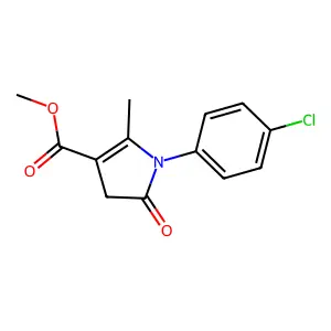 methyl 1-(4-chlorophenyl)-5-methyl-2-oxo-3H-pyrrole-4-carboxylate structure