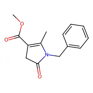 methyl 1-benzyl-2-methyl-5-oxo-4,5-dihydro-1H-pyrrole-3-carboxylate structure