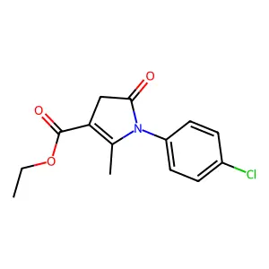 ethyl 1-(4-chlorophenyl)-2-methyl-5-oxo-4,5-dihydro-1H-pyrrole-3-carboxylate structure