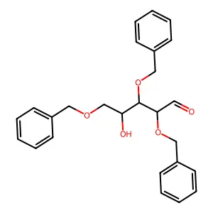 4-Hydroxy-2,3,5-tris(phenylmethoxy)pentanal structure