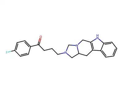 1-Butanone, 1-(4-fluorophenyl)-4-(5,6,11,11a-tetrahydro-1H-imidazo(1',5':1,6)pyrido(3,4-b)indol-2(3H)-yl)- structure