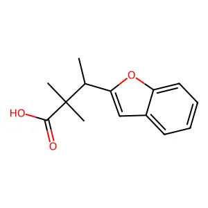 3-(1-Benzofuran-2-yl)-2,2-dimethylbutanoic acid structure