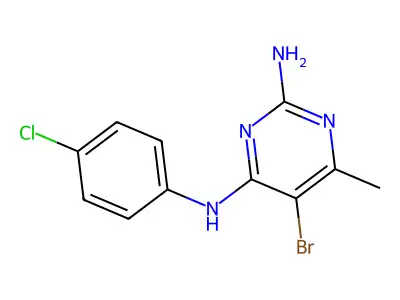 5-bromo-N~4~-(4-chlorophenyl)-6-methyl-2,4-pyrimidinediamine structure