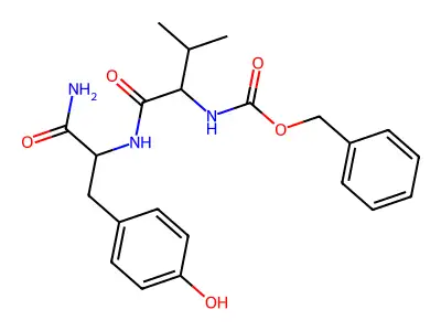 Cbz-DL-Val-DL-Tyr-NH2 structure