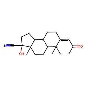 Preg-4-en-3-one, 17alpha-hydroxy-17beta-cyano- structure
