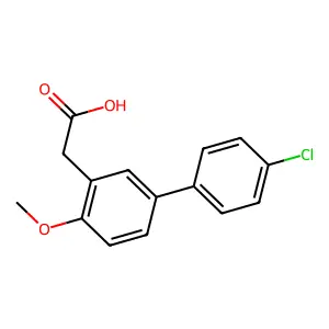 3-Biphenylacetic acid, 4'-chloro-4-methoxy- structure