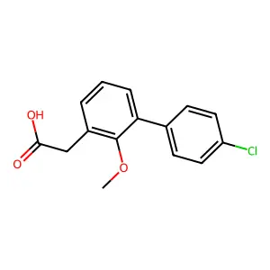 4'-氯-2-甲氧基-3-联苯乙酸 structure