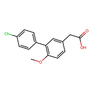 4'-氯-6-甲氧基-3-联苯乙酸 structure