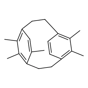 Tricyclo(8.2.2.24,7)hexadeca-4,6,10,12,13,15-hexaene, 5,6,11,12,13-pentamethyl- structure