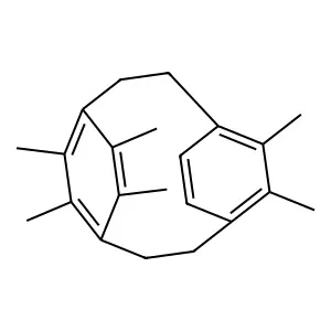 Tricyclo(8.2.2.24,7)hexadeca-6,10,12,13,15-hexaene, 5,6,11,12,13,15-hexamethyl- structure
