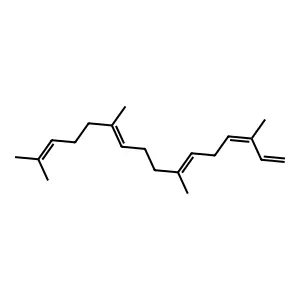 1,3,6,10,14-Hexadecapentaene, 3,7,11,15-tetramethyl-, (3Z,6E,10E)- structure
