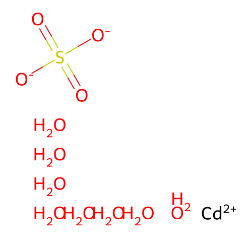 Sulfuric acid, cadmium salt (1:1), hydrate structure