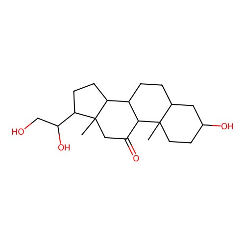 3alpha,20beta,21-Trihydroxy-5beta-pregnan-11-one structure