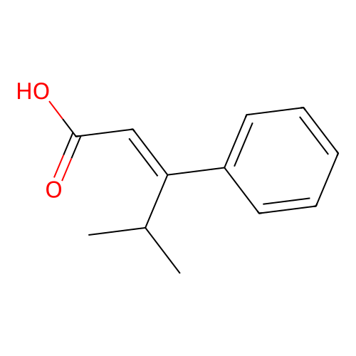 4-Methyl-3-phenylpent-2-enoic acid structure