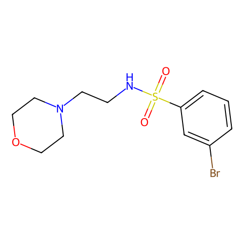 3-bromo-N-(2-morpholinoethyl)benzenesulfonamide structure