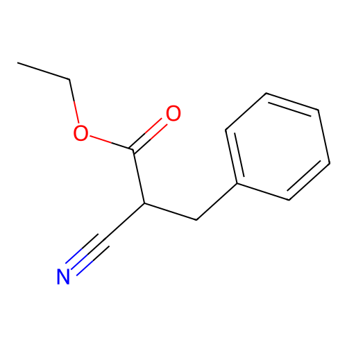 Ethyl 2-cyano-3-phenylpropanoate structure