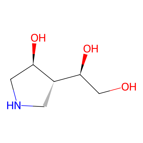 (R)-1-((3R,4S)-4-Hydroxypyrrolidin-3-yl)ethane-1,2-diol structure