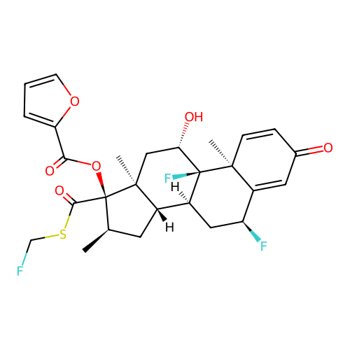 糠酸氟替卡松 structure