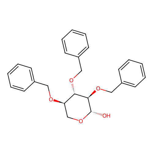 2,3,4-Tri-O-benzyl-beta-L-arabinopyranose structure