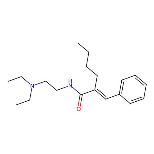Cinnamamide, alpha-butyl-N-(2-diethylaminoethyl)- structure