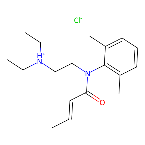 Crotonanilide, N-(2-(diethylamino)ethyl)-2',6'-dimethyl-, hydrochloride structure