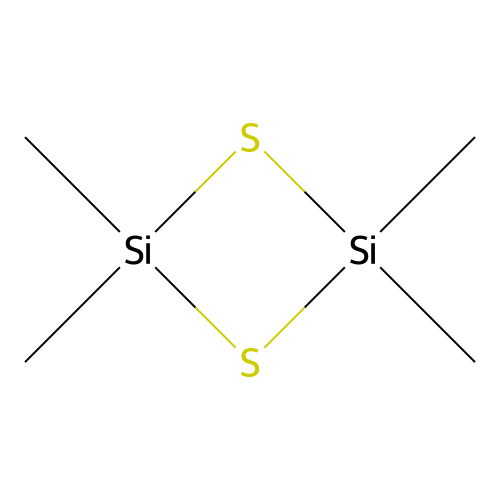 2,2,4,4-Tetramethyl-1,3-dithia-2,4-disilacyclobutane structure