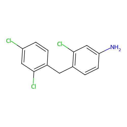 3-Chloro-4-[(2,4-dichlorophenyl)methyl]aniline structure