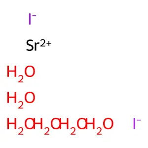 Strontium iodide, hexahydrate structure