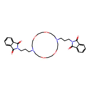 2-[3-[16-[3-(1,3-dioxoisoindol-2-yl)propyl]-1,4,10,13-tetraoxa-7,16-diazacyclooctadec-7-yl]propyl]isoindole-1,3-dione structure
