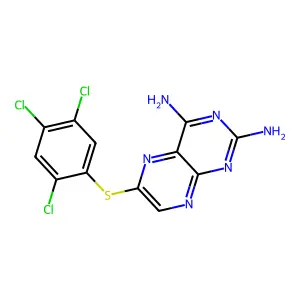 6-(2,4,5-Trichlorophenyl)sulfanylpteridine-2,4-diamine structure