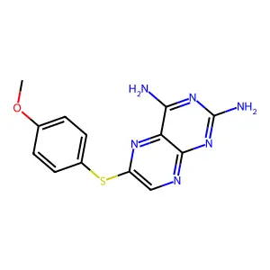 6-(4-Methoxyphenyl)sulfanylpteridine-2,4-diamine structure