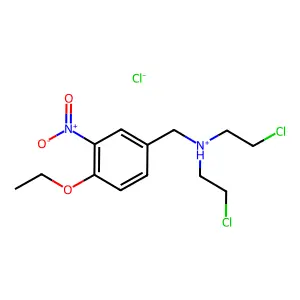Benzylamine, N,N-bis(2-chloroethyl)-4-ethoxy-3-nitro-, hydrochloride structure