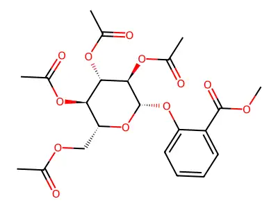 Methyl 2-[3,4,5-triacetyloxy-6-(acetyloxymethyl)oxan-2-yl]oxybenzoate structure