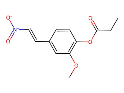 [2-Methoxy-4-(2-nitroethenyl)phenyl] propanoate structure