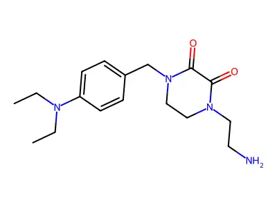 2,3-Piperazinedione, 1-(2-aminoethyl)-4-((4-(diethylamino)phenyl)methyl)- structure