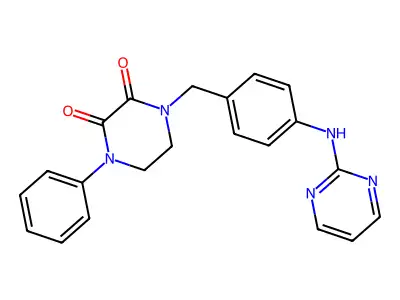 2,3-Piperazinedione, 1-phenyl-4-(p-(2-pyrimidinylamino)benzyl)- structure