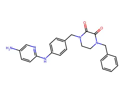 2,3-Piperazinedione, 1-(p-((5-amino-2-pyridyl)amino)benzyl)-4-benzyl- structure