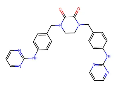 2,3-Piperazinedione, 1,4-bis((4-(2-pyrimidinylamino)phenyl)methyl)- structure