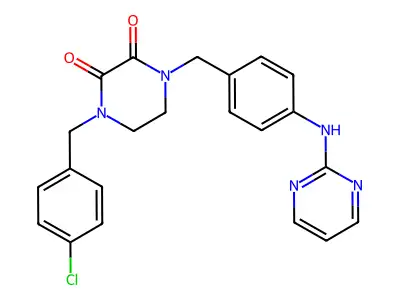 2,3-Piperazinedione, 1-(p-chlorophenyl)-4-(p-(2-pyrimidinylamino)benzyl)- structure