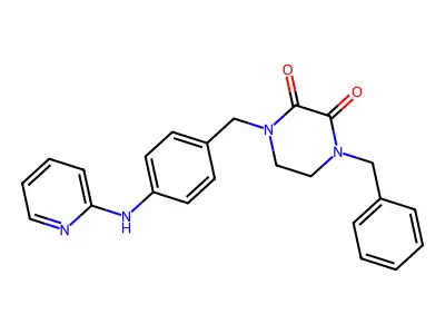 2,3-Piperazinedione, 1-benzyl-4-(p-((2-pyridyl)amino)benzyl)- structure