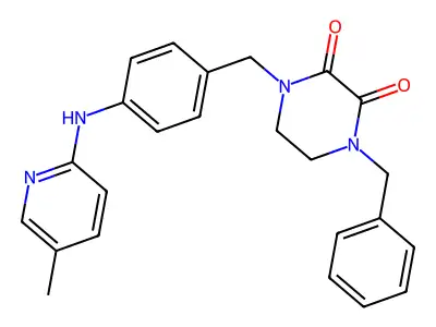 2,3-Piperazinedione, 1-benzyl-4-(p-((5-methyl-2-pyridyl)amino)benzyl)- structure